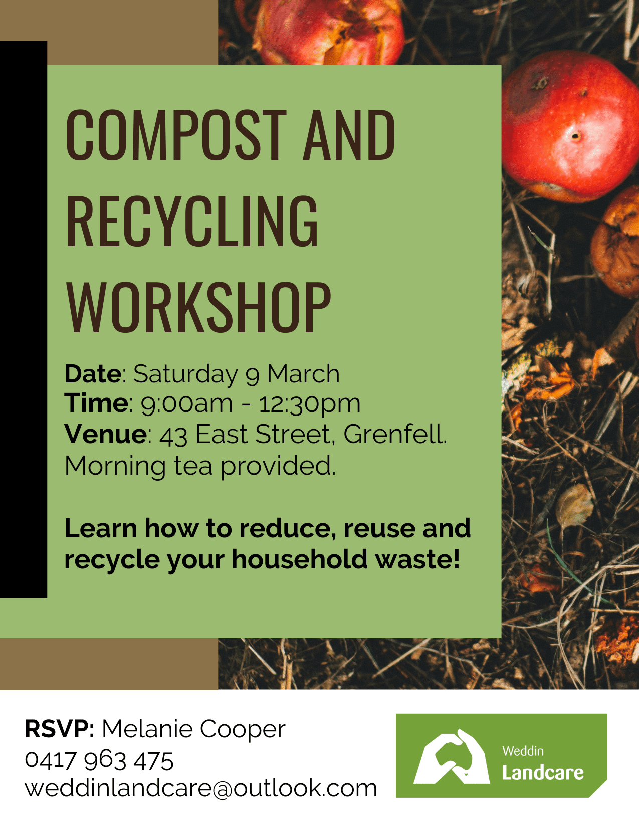 Compost and Recycling Postcard for website Invitation for Compost and Recycling Workshop