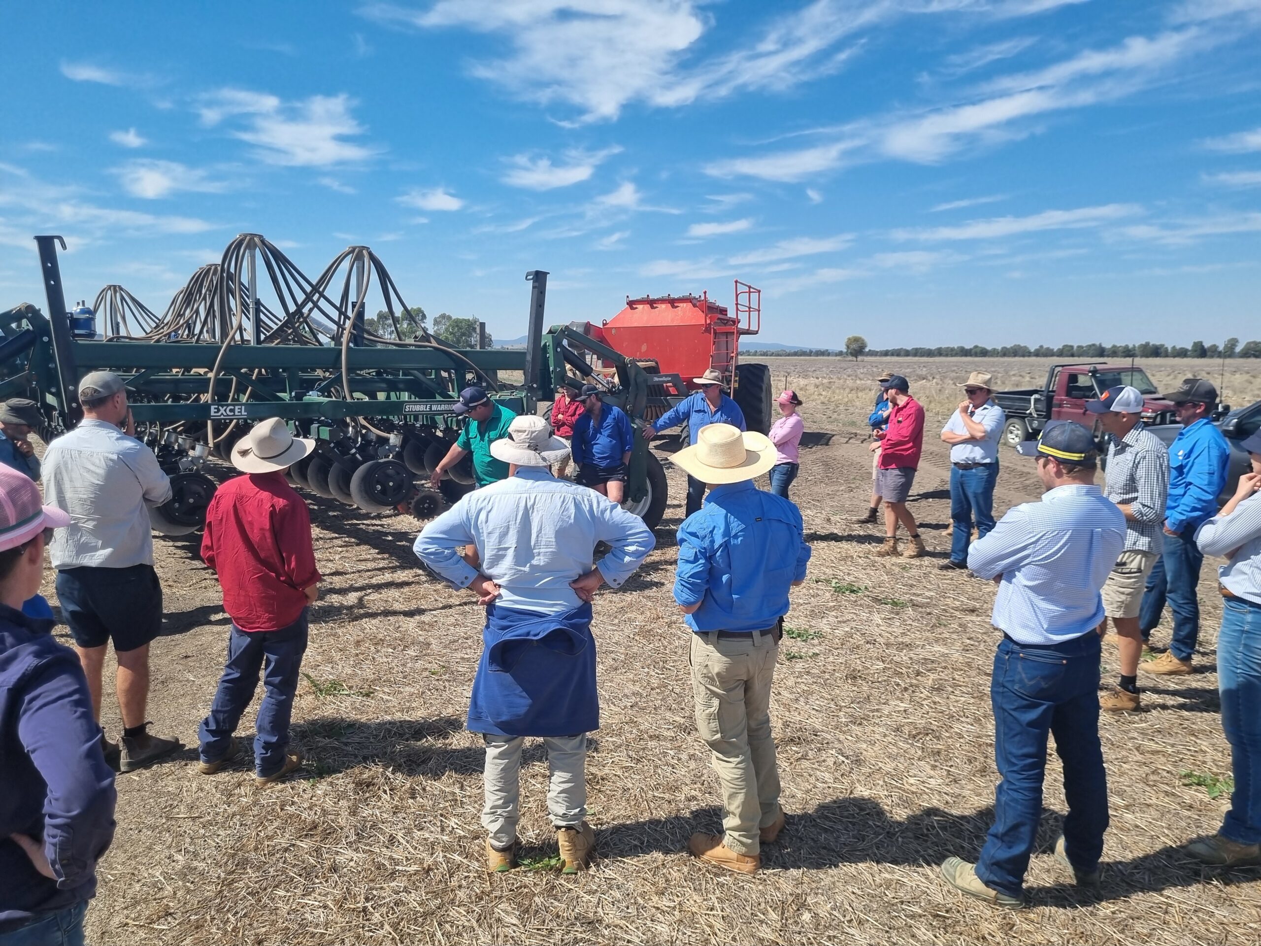 A practical demonstration of disc seeding into full stubble was offered at the end of the day_M Cooper